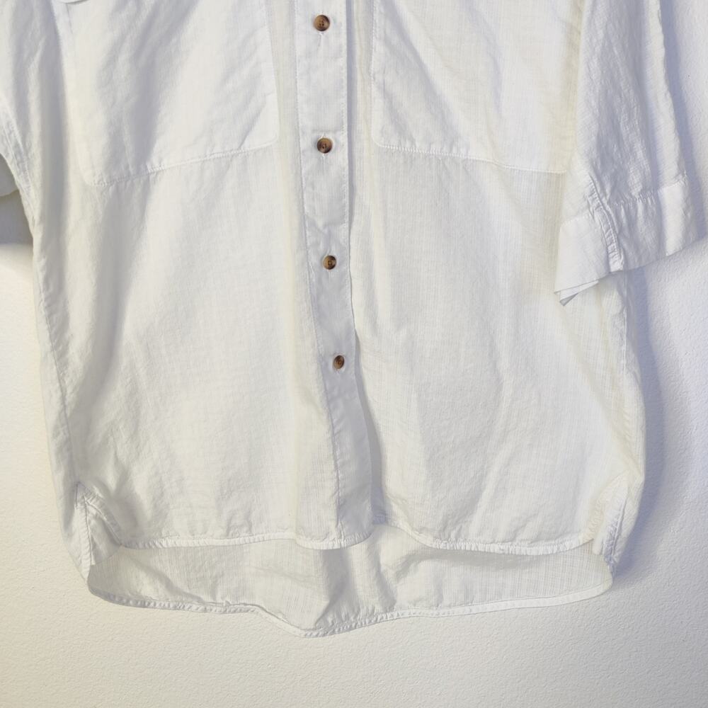 Everlane Tourist Oversized White Cotton Shirt XS Lightweight Button Up Travel - Picture 9 of 14